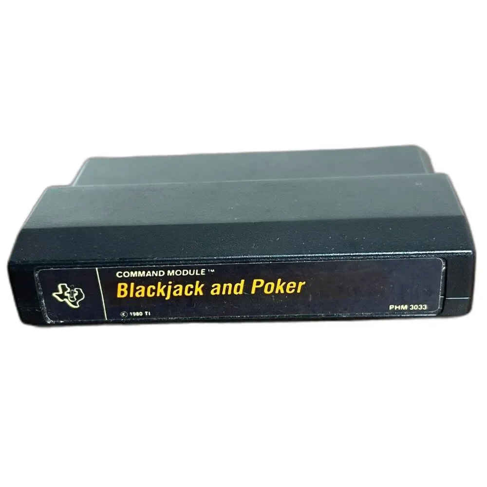 Blackjack Poker Game Texas Instruments Command Module TI-99/4A PHM3033 VTG 1980